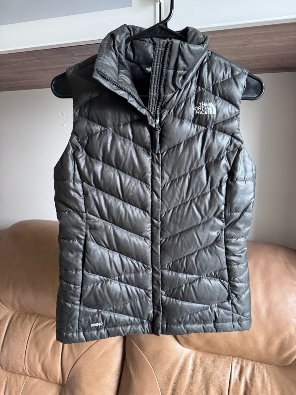 The North Face Black Quilted Hooded Puffer Vest